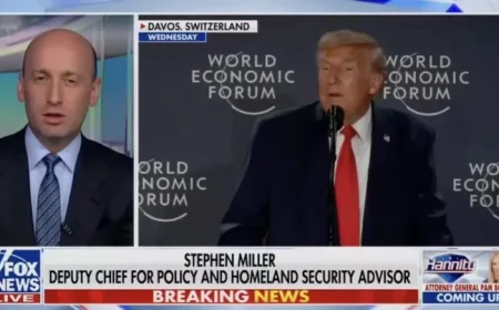 Stephen Miller Supports Trump Following Davos Setback
