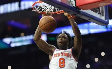OG Anunoby’s Putback Slam Stuns Joel Embiid in Knicks Victory