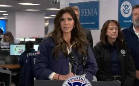 DHS Sec. Noem Updates on Federal Agent’s Fatal Shooting in Minneapolis