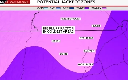 Boston’s Weekend Snowfall: Detailed Massachusetts Forecast Unveiled