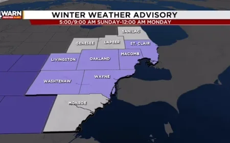 Metro Detroit Braces for Sunday Snow: Timing and Accumulation Forecast