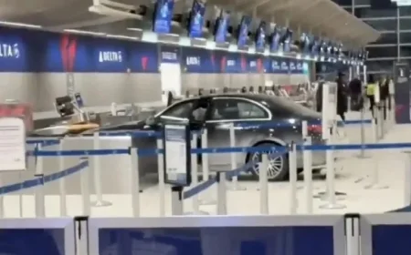 Car Crashes into DTW Terminal, Halts at Delta Check-In Counter