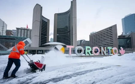Ontario and Eastern Canada Snowstorm Triggers Orange Alert in GTA