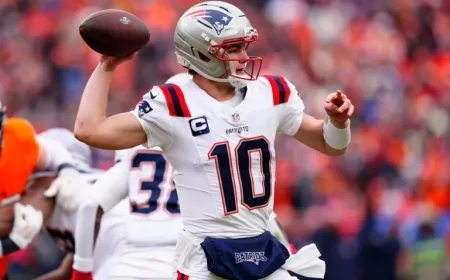 Patriots QB Drake Maye Scores Rushing Touchdown Against Broncos