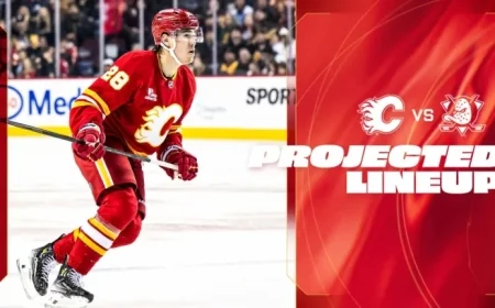 Flames Prepare for Battle Against Ducks: Projected Lineup