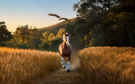 Clydesdale Teams Up with Bald Eagle in Budweiser Super Bowl Ad
