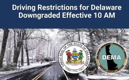 Delaware Eases Driving Restrictions Starting at 10 AM