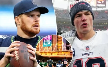 Super Bowl 2026 Graphic Featuring Darnold and Maye Goes Viral