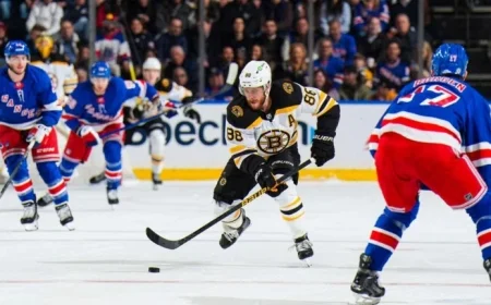 Pastrnak Leads Bruins to Face Red-Hot Rangers, Winners of 8 of 9