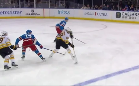 Geekie Propels Bruins to Victory Lead