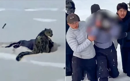 Snow Leopard Attacks Skier Posing for Photo, Video Reveals Shocking Moment