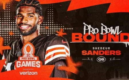 Browns’ Shedeur Sanders Selected for Pro Bowl as Quarterback