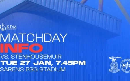 Stenhousemuir Hosts Home Match on January 27, 2026