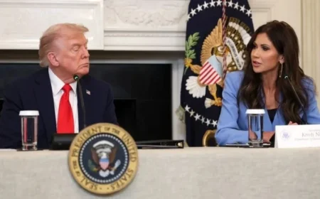 Trump and Noem Discuss Minneapolis Strategy in Lengthy Meeting