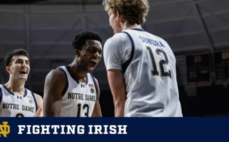 Irish Aim for First Win Against No. 17 Virginia on Tuesday