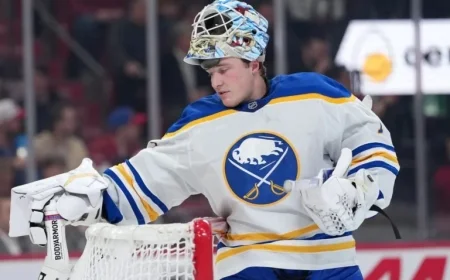 Sabres’ Ukko-Pekka Luukkonen Exits Leafs Game with Lower-Body Injury