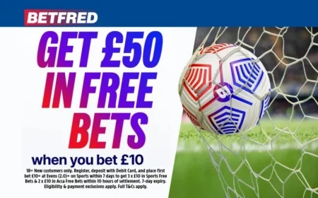 Join Betfred, Get £50 Free Bets on Frankfurt vs Tottenham