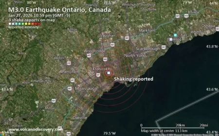 Possible Earthquake Detected Near Toronto, Ontario: Seismic Event Recorded
