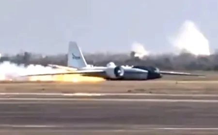 NASA Jet Performs Dramatic Emergency Belly-Landing in Houston (Updated)