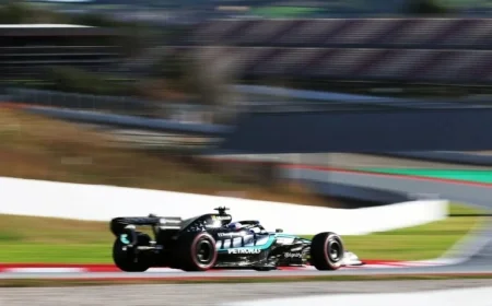 Russell Achieves Fastest Lap in Barcelona F1 Test
