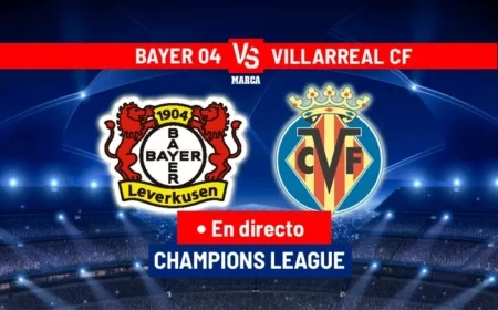 Live Champions League: Bayer Leverkusen vs Villarreal in Action