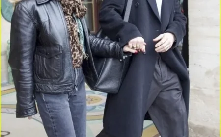 Aaron Taylor-Johnson and Wife Sam Depart Paris Hotel Hand in Hand