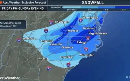 NWS Predicts 100% Chance of Snow in Charlotte on Saturday
