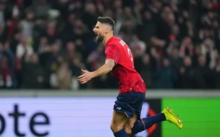 Giroud’s Goal Secures Lille’s Victory and Qualification
