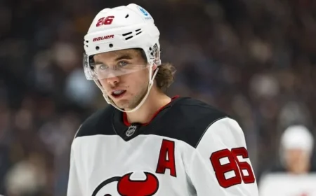 Devils’ Jack Hughes Exits Early in Game Against Predators