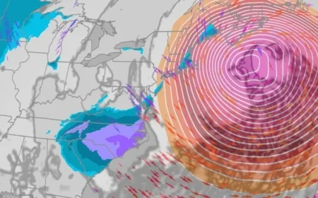 Nor’easter to Slam Carolinas, Virginia, and Coastal New England with Heavy Snow
