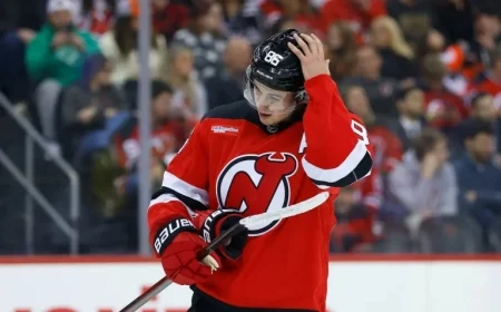 Devils’ Jack Hughes Leaves Game Due to Injury