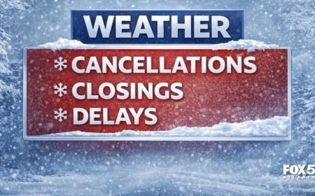 Snowstorm Disrupts Metro Atlanta and North Georgia With Cancellations and Delays