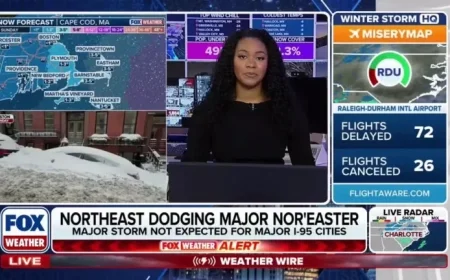 Intense Nor’easter Targets Carolinas While Northeast Avoids Major Storm