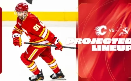 Flames vs. Sharks: Predicted Lineup Revealed