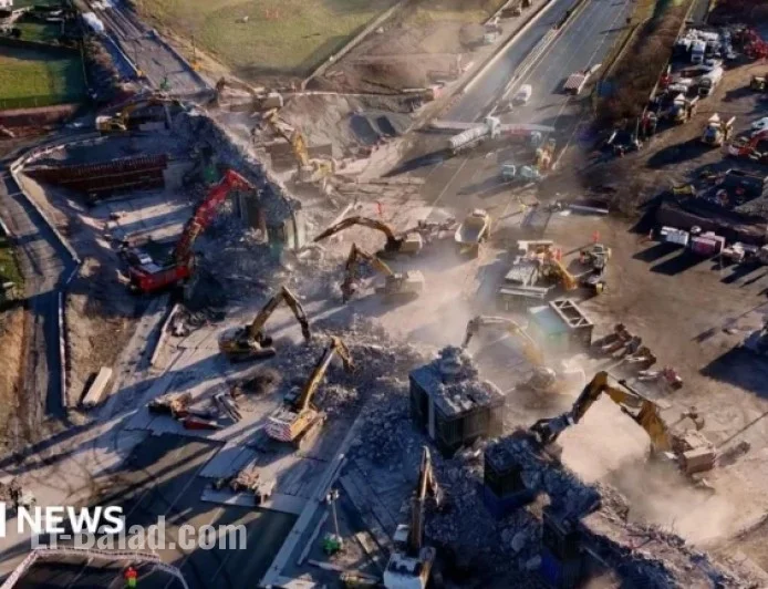 M6 Clifton Bridge Demolition Concludes, Motorway Reopens