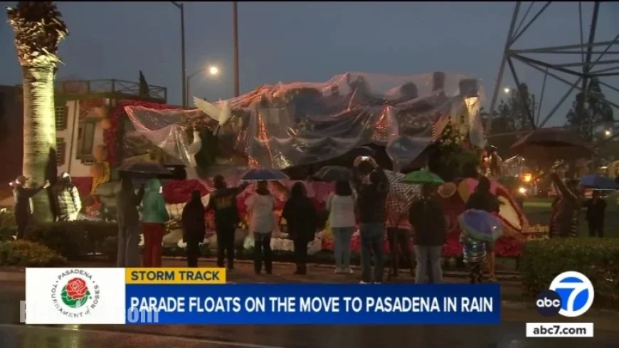 Rose Parade 2026 Floats Arrive in Pasadena Despite SoCal Storm