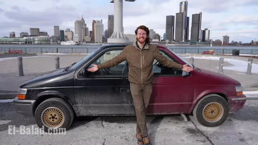 Detroit Man Drives Unique Minivan with Dual Front Ends Across Border