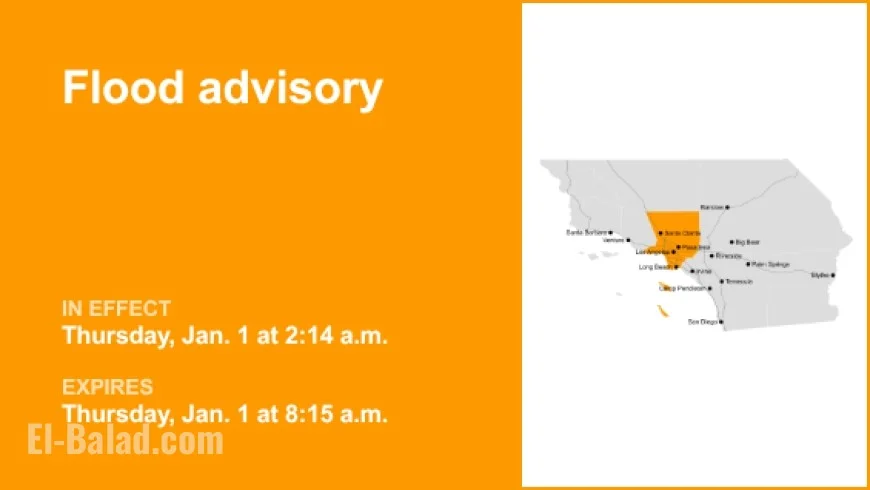 Los Angeles County Faces Flood Advisory Until Thursday Morning Amid Heavy Rain