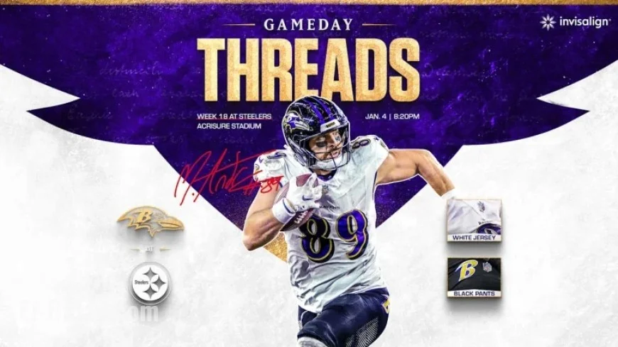 Ravens’ Attire Revealed for AFC North Title Clash with Steelers