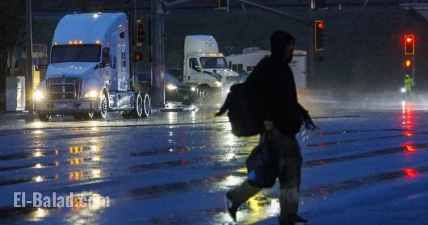 Heavy New Year’s Day Rain Floods Southern California Highways