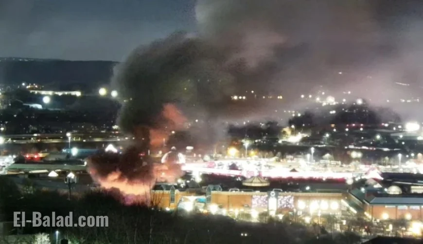 Massive Fire Erupts Near Meadowhall Shopping Centre