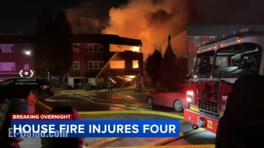 House Fire in Philadelphia’s Somerton Section Injures Four