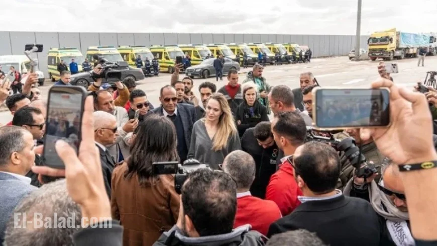 Angelina Jolie Visits Rafah Crossing Amid Suspended Aid to Gaza