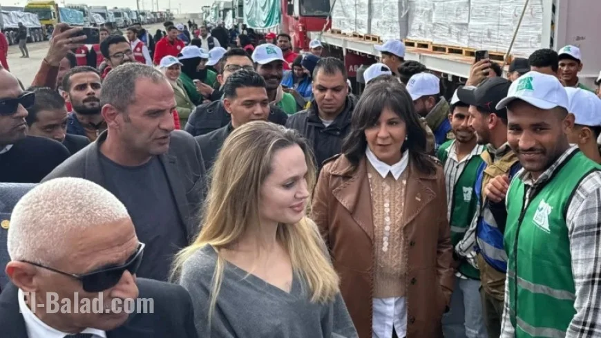 Angelina Jolie Visits Rafah Crossing, Aiding Gaza Relief Efforts