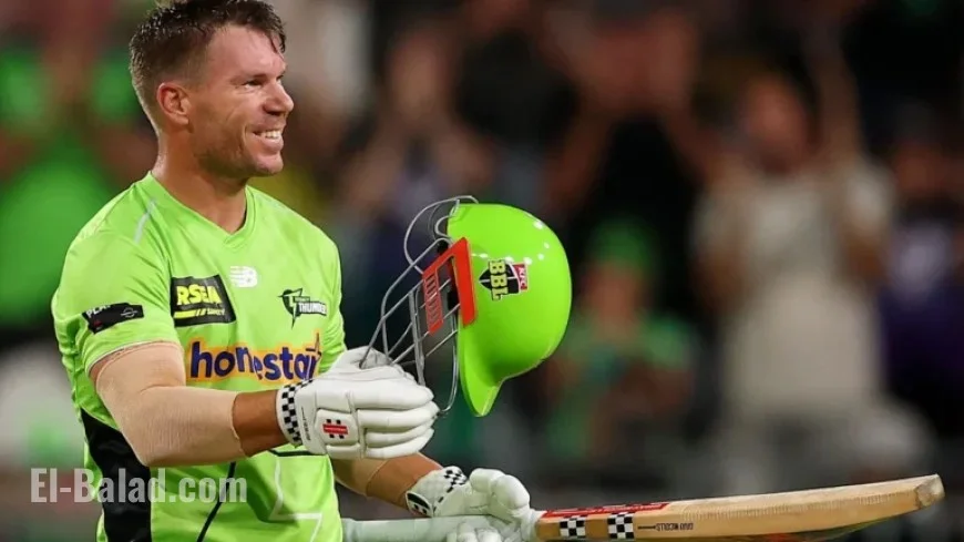 Warner’s Century Overshadowed as Hurricanes Dominate Thunder in Big Bash