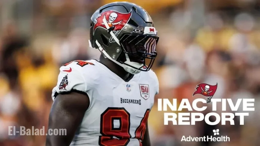 Panthers vs. Buccaneers: Key Players Inactive Report