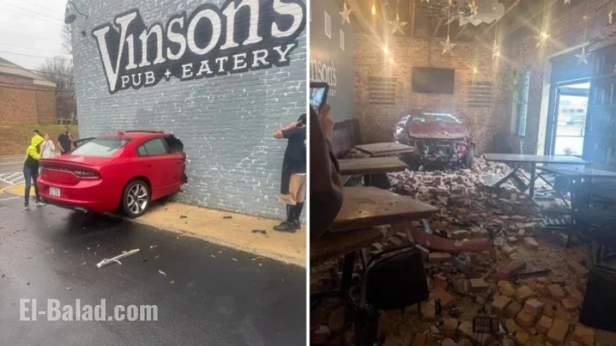 Driver Crashes into Vinson’s Pub, Clayton Police Investigate