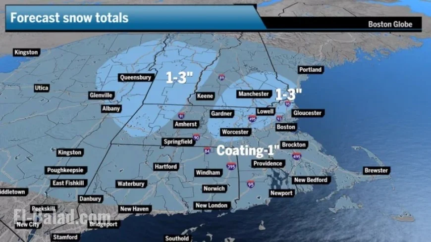 Maps Reveal Timing of Snow and Freezing Rain from Clipper System Today