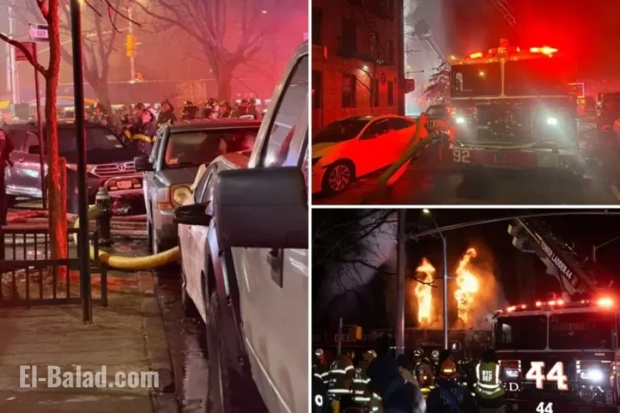 Blaze Engulfs NYC Building, Injuring 3 as Parked Cars Delay FDNY