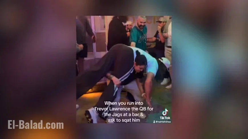 Jaguars Fan Goes Viral for Squatting Trevor Lawrence at Bar